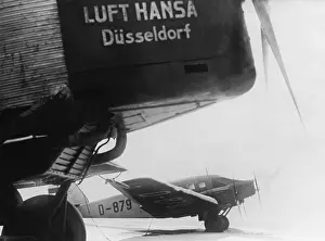 Junkers: The Berlin-Tempelhof Airport in winter, 1934