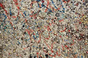 Vandalised: Berlin Wall covered in graffiti in the Potsdamerplatz
