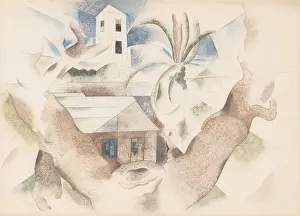 Demuth: BERMUDA NO. 1, TREE AND HOUSE, by Charles Demuth