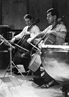 Cellist: Bernard Richards Cellist Rehearsing