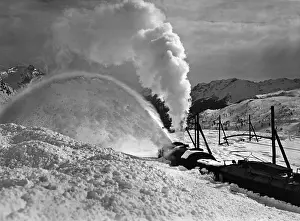 Cleans: The Bernina railway in winter, 1937
