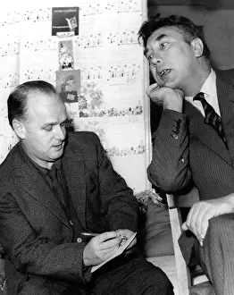Interviewing: Bert Baker, Daily Worker journalist, with Frankie Howerd