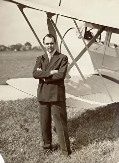 Bert: Bert Hinkler alongside an Avro 641 Commodore