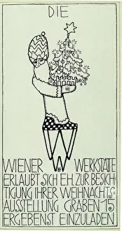 Invitations: Bertold Loffler. Inviting card of the Wiener