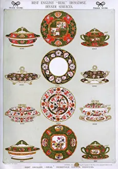 Lids: Best English Real Ironstone Dinner Services, Plate 12