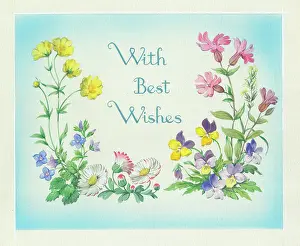 Buttercups: With Best Wishes with flowers