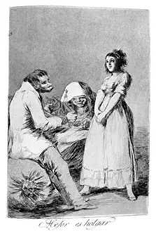 Caprichos: It is better to be lazy Artist: Francisco Goya