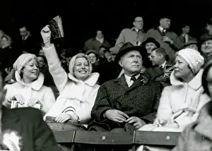 Babs: Beverley Sisters at Billy Wright football match, Wembley