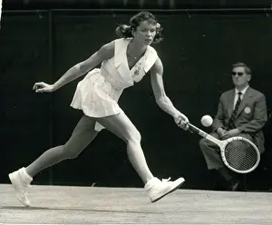 Fleitz: Beverly Baker Fleitz in tennis match at Wimbledon