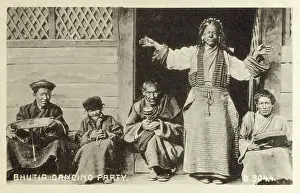 Bhutan: A Bhutia Dancing Party - Tibet