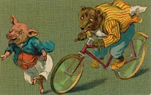 Chases: BICYCLING BEAR AND PIG