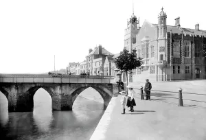 Bideford: Bideford, Bridge and Free Library 1906