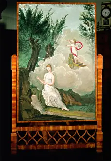 Amor: Biedermeier cheval mirror