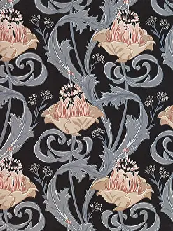 Stems: Biege Flower Pattern