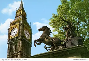 Boadicea: Big Ben and Boadicea Statue, London