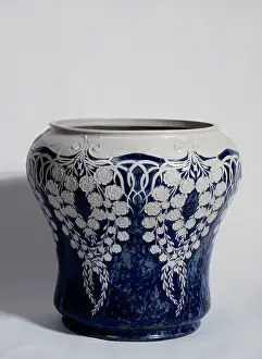 Earthenware: Big jardiniere vase