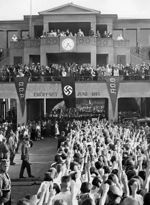 Stadion: Big school celebration in Berlin, 1933