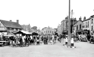Biggleswade: Biggleswade, Market Square c1955