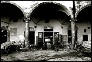 Pisa: Two bikes in piazza Pisa Italy