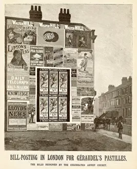 Cheret: Bill-posting in London - Cherets's posters