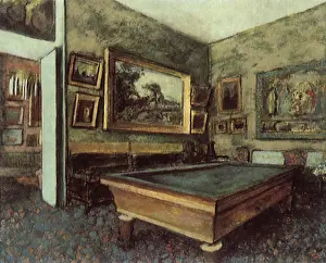 Billiard: The Billiard Room at Menil-Hubert, by Degas