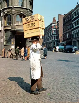 Billingsgate: A Billingsgate porter, London
