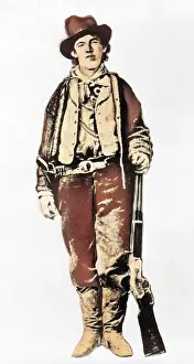 Mary Evans Library Of Congress (l&l): Billy the Kid, full-length portrait, facing front