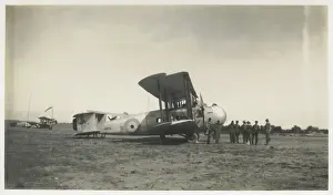 Sepia Images: Biplane bomber converted for passenger use, Middle East