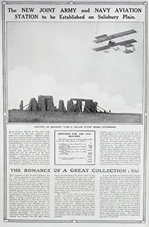 Henge: Biplane over Stonehenge