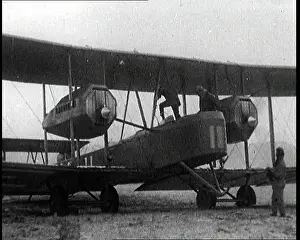 Taxiing: Biplane Taxiing Before Take Off