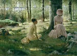 Birches: Under the Birches ' women sitting