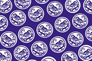 Tess Hines Designs: Bird on branch linocut pattern