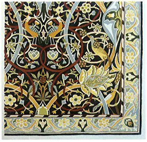 Stylized: Bird and Foliate Pattern