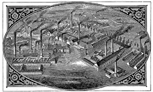 Essen: Bird's-eye view of Krupp's Works at Essen where
