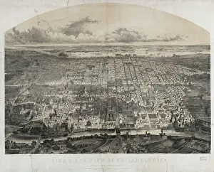 C1857: Bird's eye view of Philadelphia