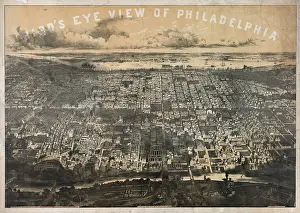 C1868: Bird's eye view of Philadelphia