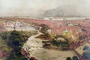 C1875: Birds eye view of Philadelphia & centennial grounds