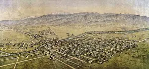 Reno: Bird's Eye View of Reno, Nevada 1890