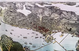 Environs: Bird's Eye View of Seattle and Environs 1891