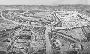 Birds-eye view of the Social London, 1914