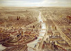 Gervais: Bird's-eye view above the St. Gervais Quartier, ?