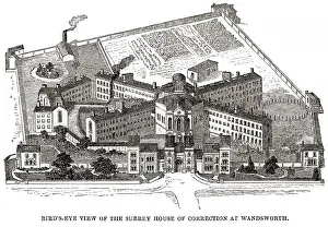 Wandsworth: Bird's-eye view of Wandsworth Prison