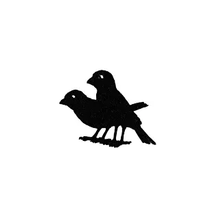 Crumbs: Two birds on title page, waiting for crumbs