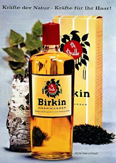 Birches: Birkin hair tonic advert