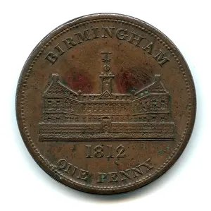 Token: Birmingham workhouse penny, 1812
