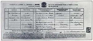 Glamis: Birth certificate of Princess Margaret