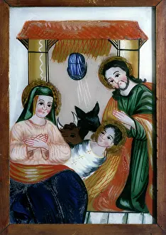 Eglomise: Birth of Jesus