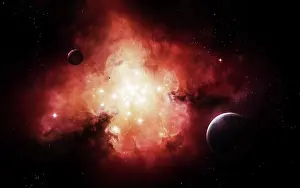 Stellar: The birth of numerous stars exposing their light to the ?