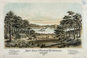 C1889: Birth place of President Benj. Harrison. North Bend Ohio 184