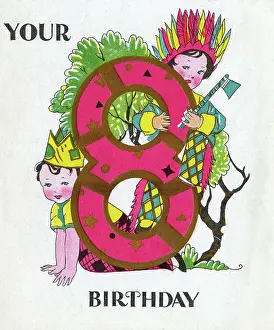 Digit: Birthday card for an 8th Birthday